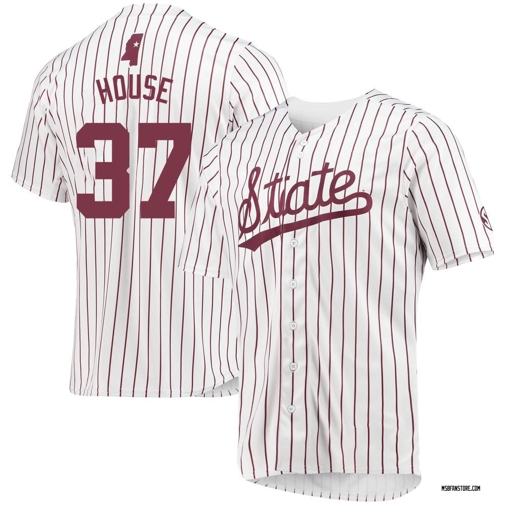 Men's Brett House Mississippi State Bulldogs Replica Baseball Jersey - White