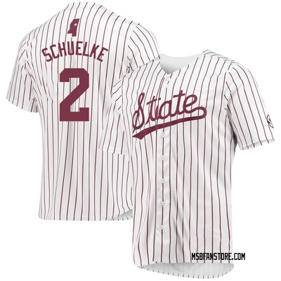 Men's Cam Schuelke Mississippi State Bulldogs Replica Baseball Jersey - White
