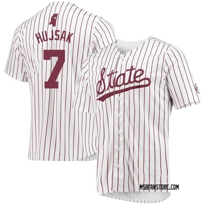 Men's Connor Hujsak Mississippi State Bulldogs Replica Baseball Jersey - White
