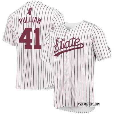 Men's Ethan Pulliam Mississippi State Bulldogs Replica Baseball Jersey - White