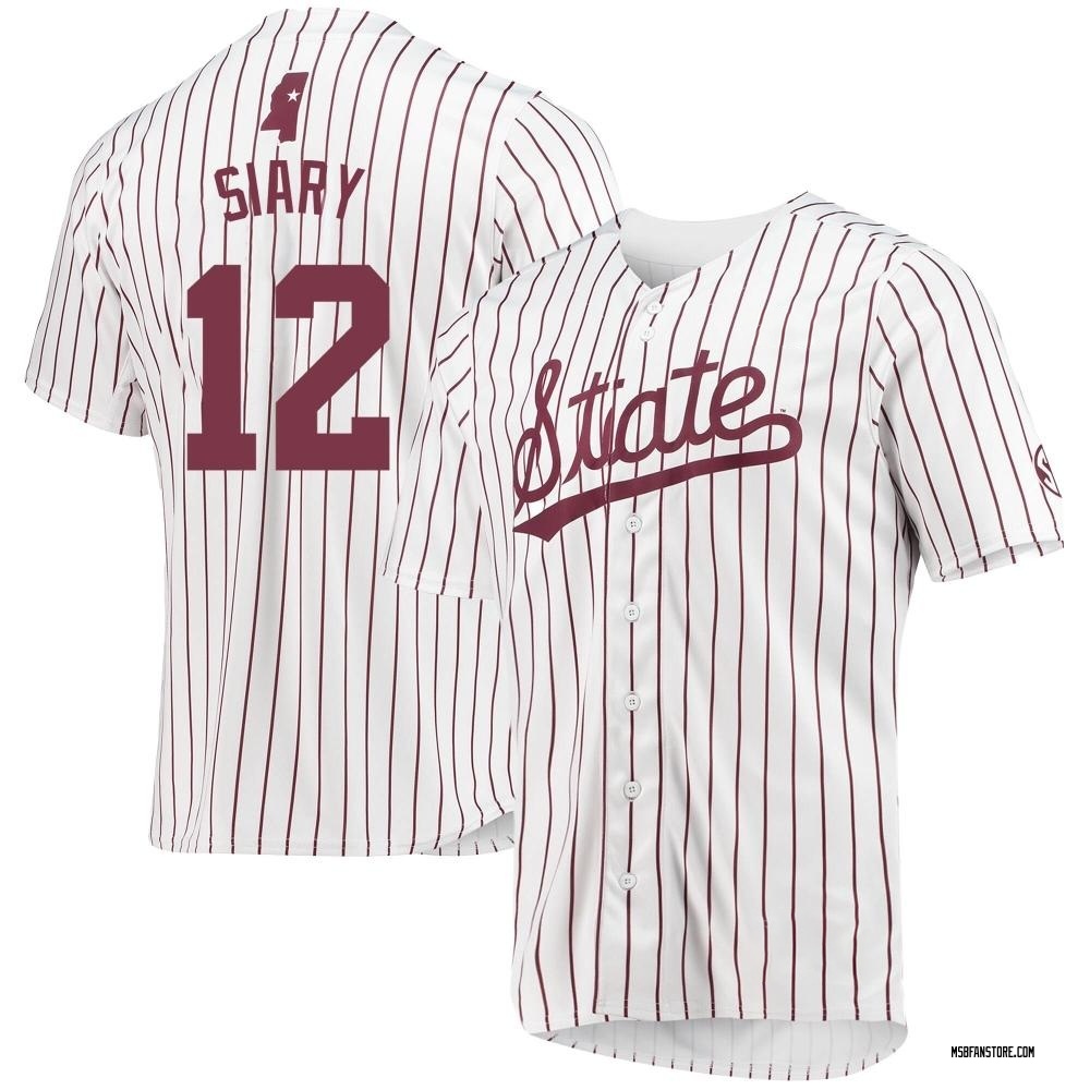 Men's Evan Siary Mississippi State Bulldogs Replica Baseball Jersey - White