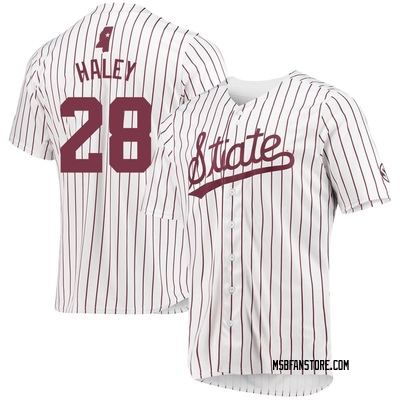 Men's Gage Haley Mississippi State Bulldogs Replica Baseball Jersey - White