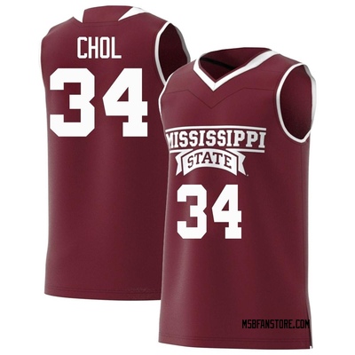 Men's Gai Chol Mississippi State Bulldogs Replica Maroon Basketball Jersey