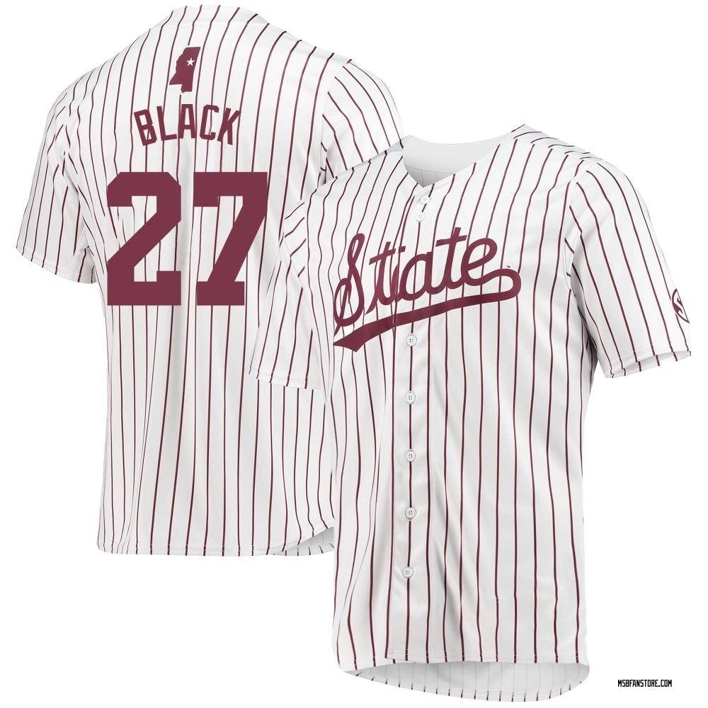 Men's Gavin Black Mississippi State Bulldogs Replica Baseball Jersey - White