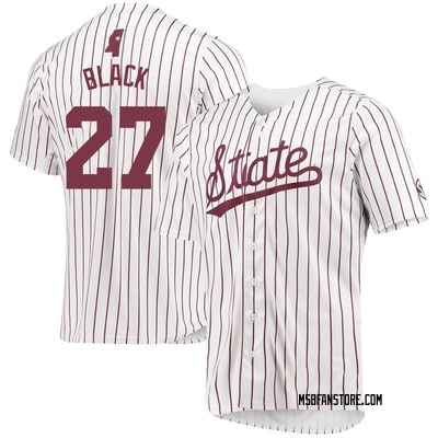 Men's Gavin Black Mississippi State Bulldogs Replica Baseball Jersey - White