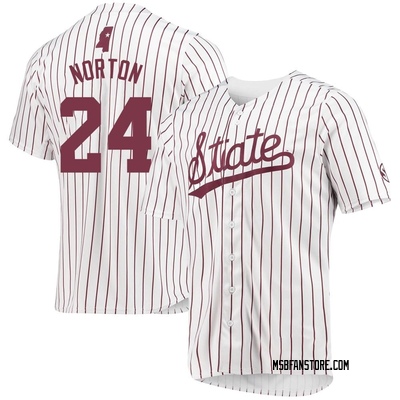 Men's Jace Norton Mississippi State Bulldogs Replica Baseball Jersey - White