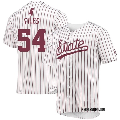 Men's Jud Files Mississippi State Bulldogs Replica Baseball Jersey - White