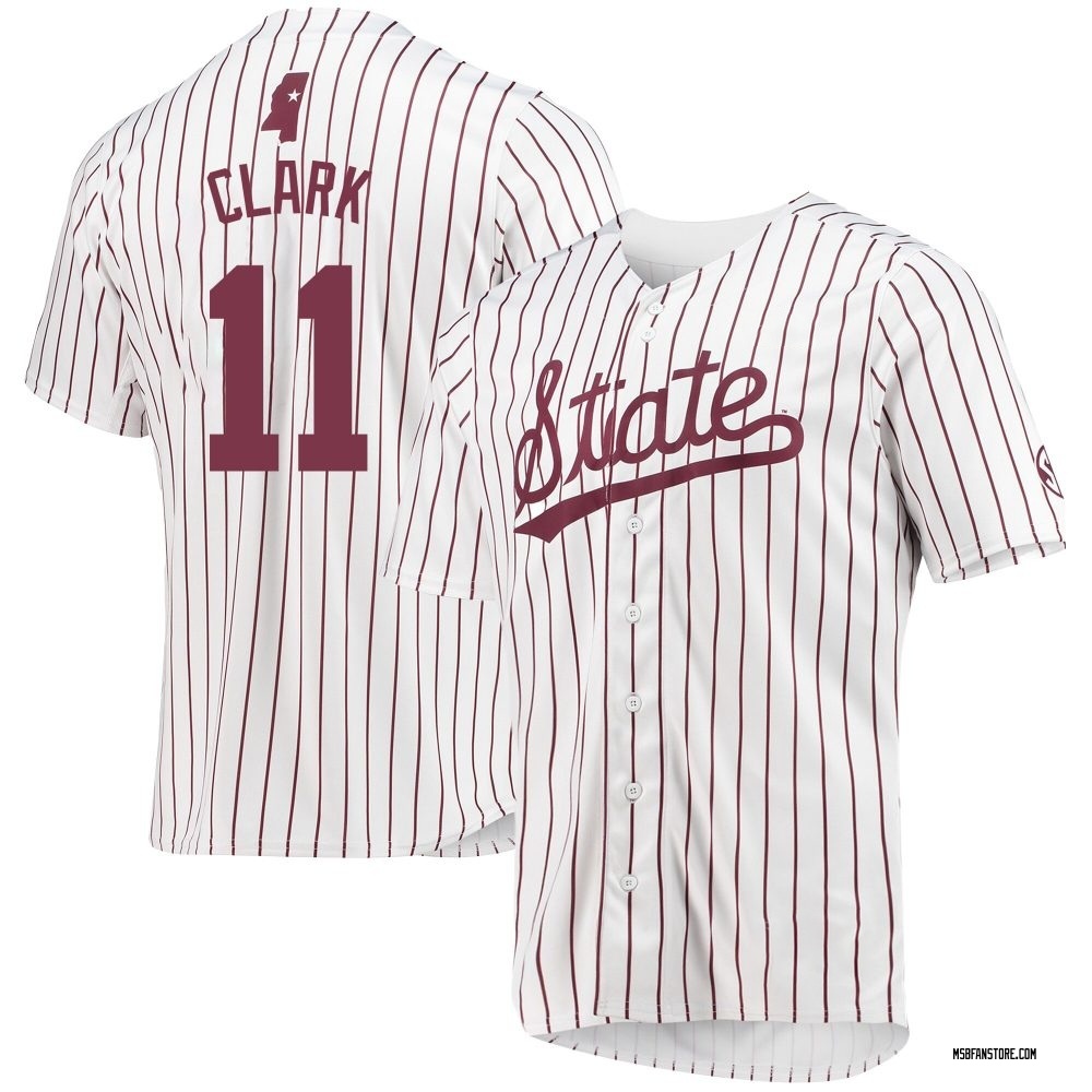Men's Kellum Clark Mississippi State Bulldogs Replica Baseball Jersey - White