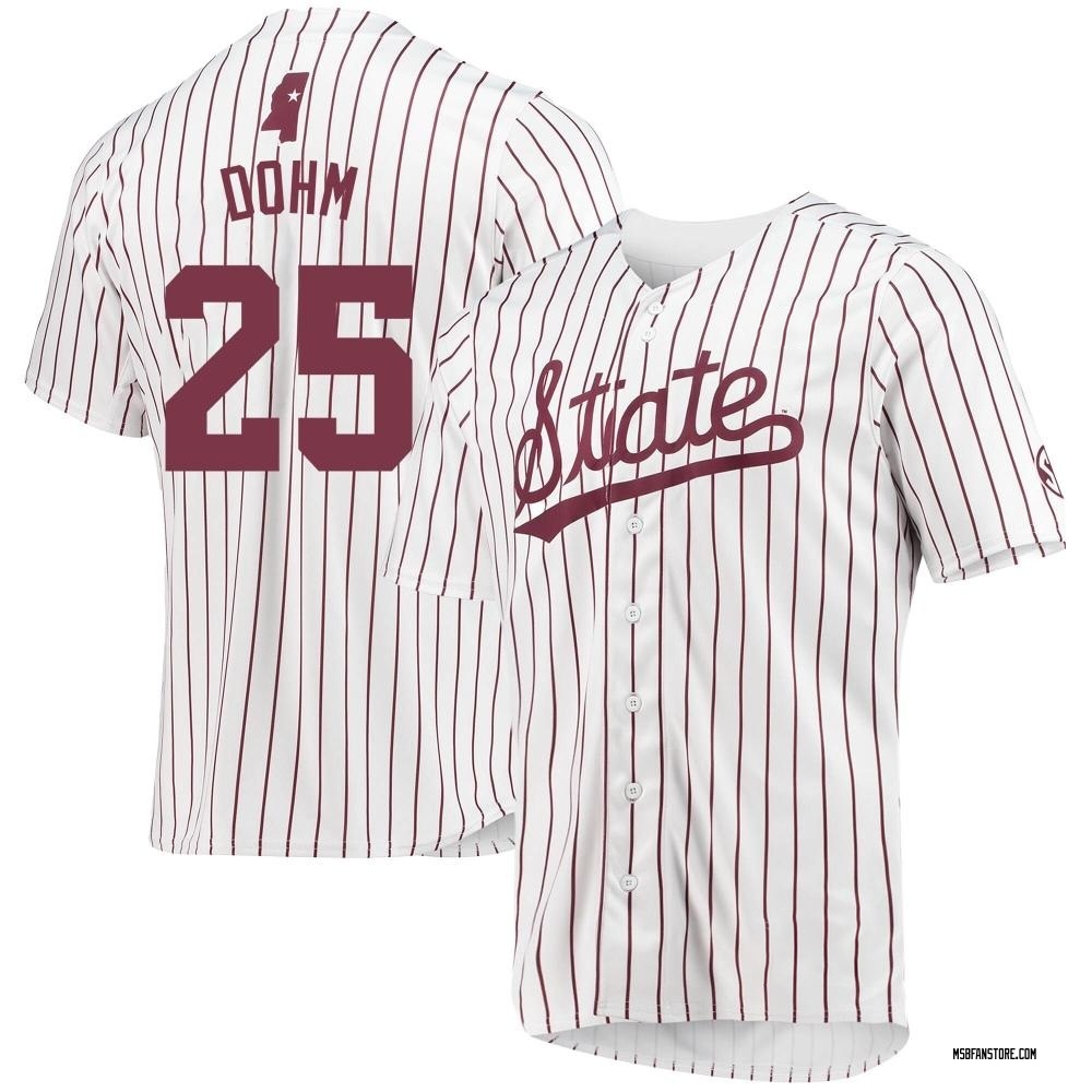 Men's Nate Dohm Mississippi State Bulldogs Replica Baseball Jersey - White
