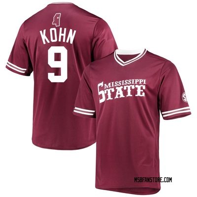 Men's Pico Kohn Mississippi State Bulldogs Replica Maroon V-Neck Baseball Jersey
