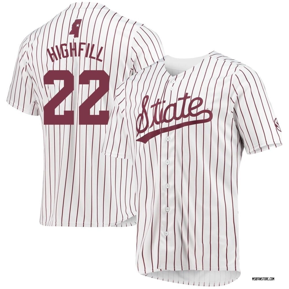 Men's Ross Highfill Mississippi State Bulldogs Replica Baseball Jersey - White