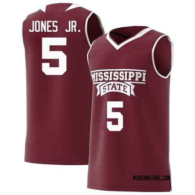 Men's Shawn Jones Jr. Mississippi State Bulldogs Replica Shawn Jones jr. Maroon Basketball Jersey