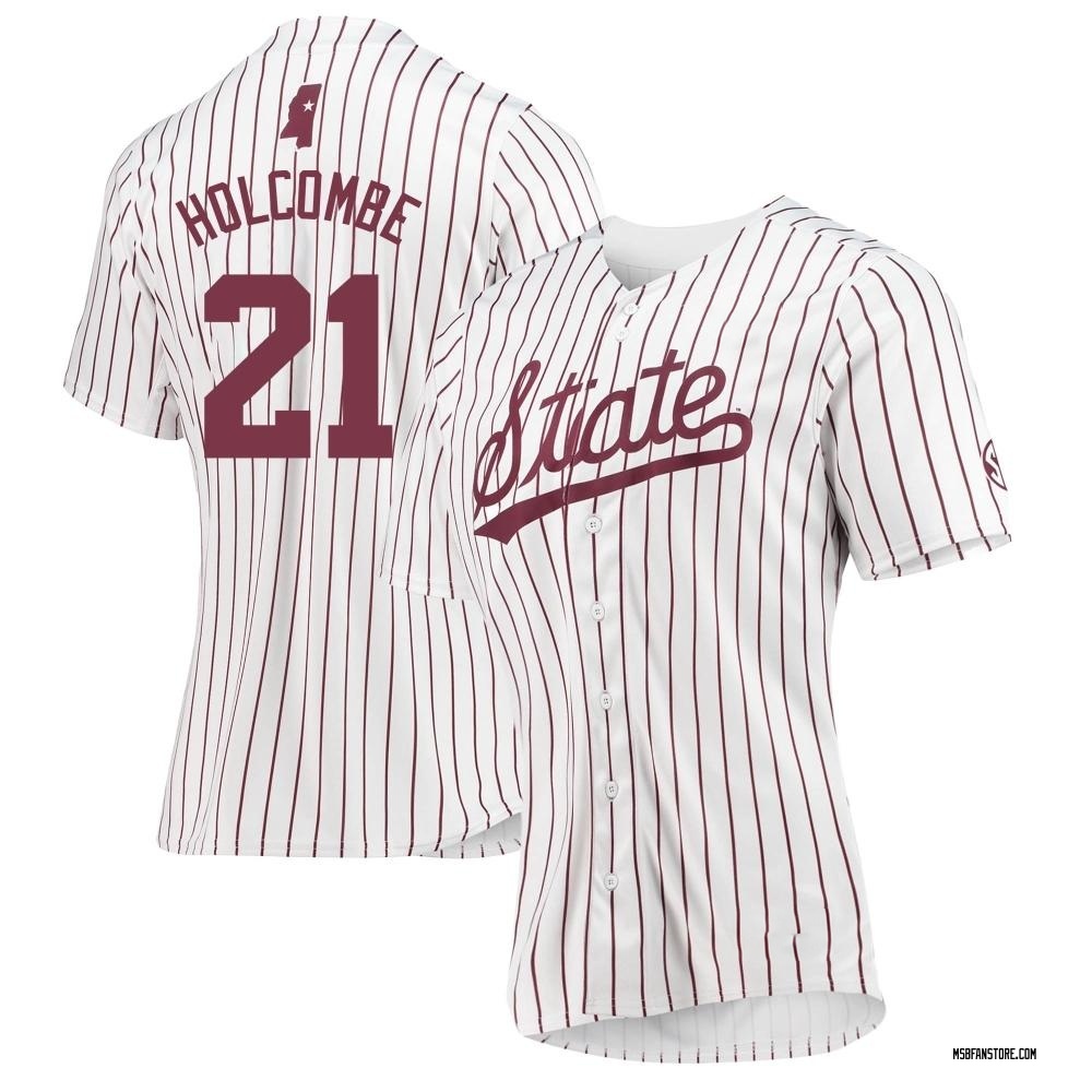 Women's Colby Holcombe Mississippi State Bulldogs Replica Baseball Jersey - White
