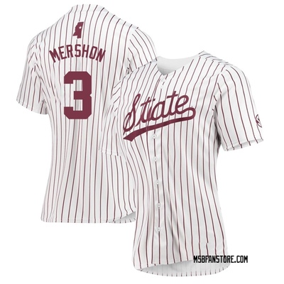 Women's David Mershon Mississippi State Bulldogs Replica Baseball Jersey - White