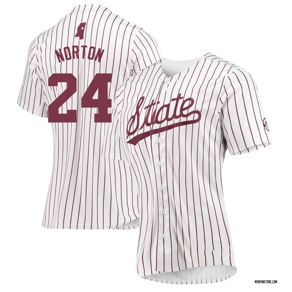 Women's Jace Norton Mississippi State Bulldogs Replica Baseball Jersey - White