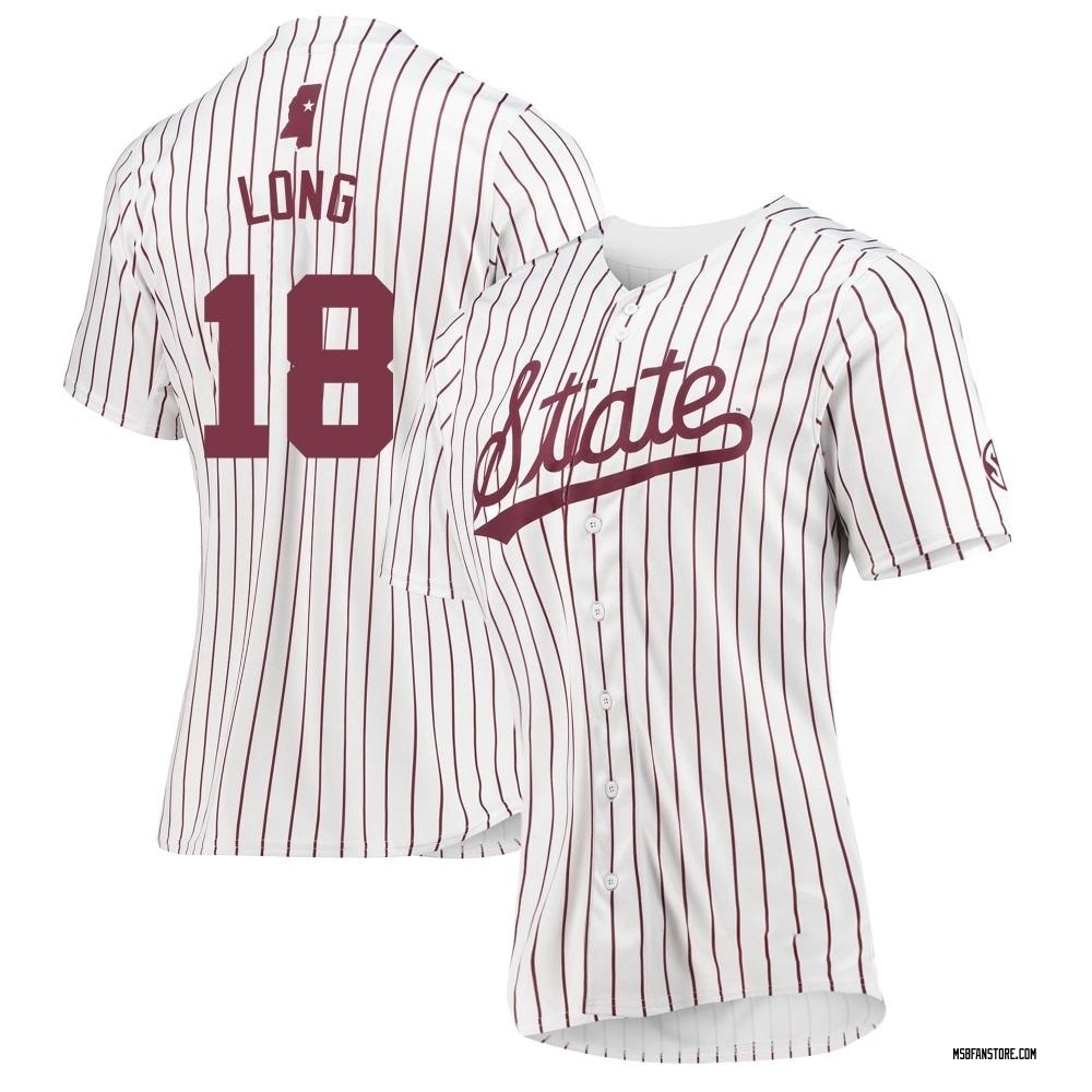 Women's Johnny Long Mississippi State Bulldogs Replica Baseball Jersey - White
