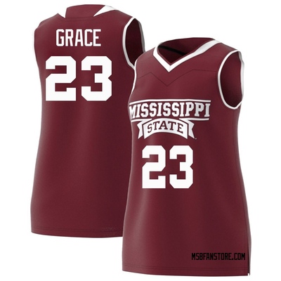Women's King Grace Mississippi State Bulldogs Replica Maroon Basketball Jersey