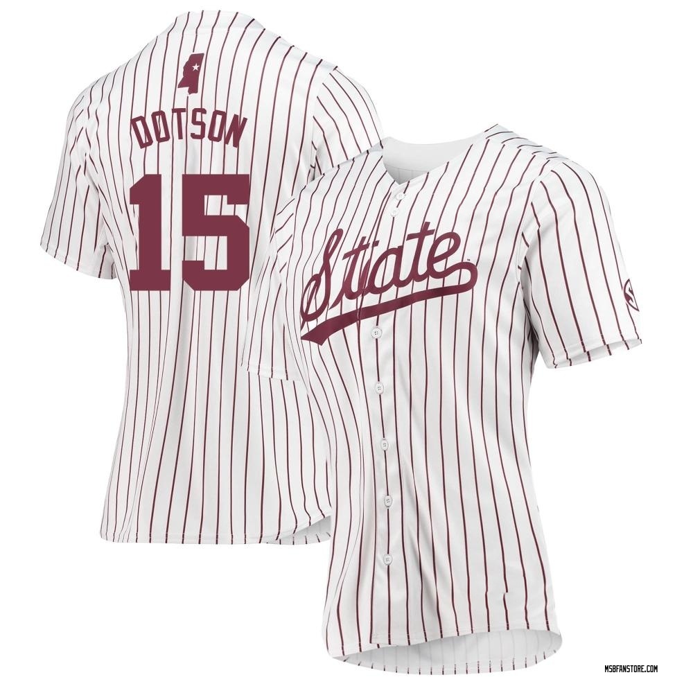 Women's Luke Dotson Mississippi State Bulldogs Replica Baseball Jersey - White