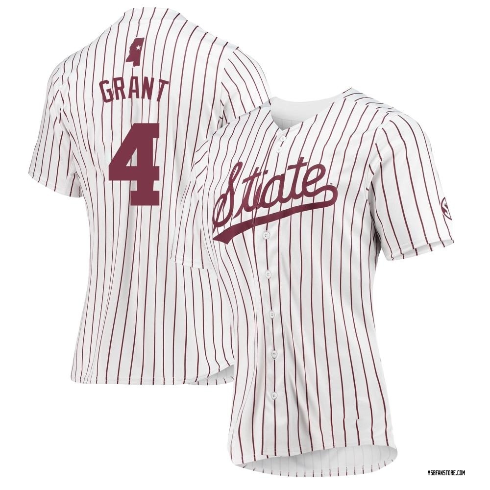 Women's Mikhai Grant Mississippi State Bulldogs Replica Baseball Jersey - White