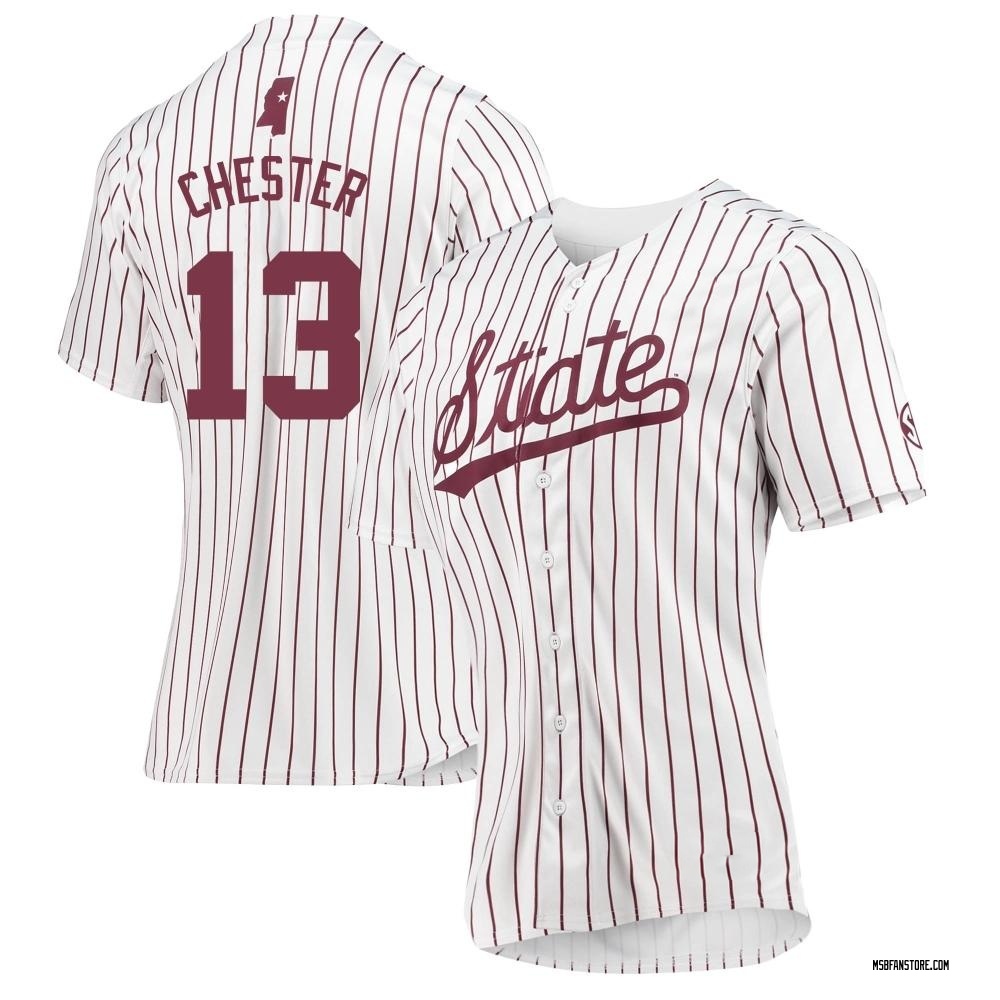Women's Nate Chester Mississippi State Bulldogs Replica Baseball Jersey - White