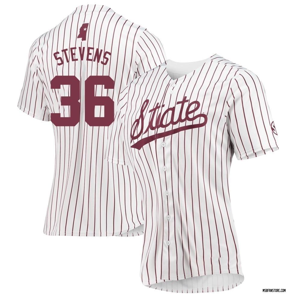 Women's Nolan Stevens Mississippi State Bulldogs Replica Baseball Jersey - White