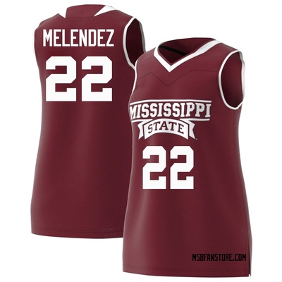 Women's RJ Melendez Mississippi State Bulldogs Replica Maroon Basketball Jersey