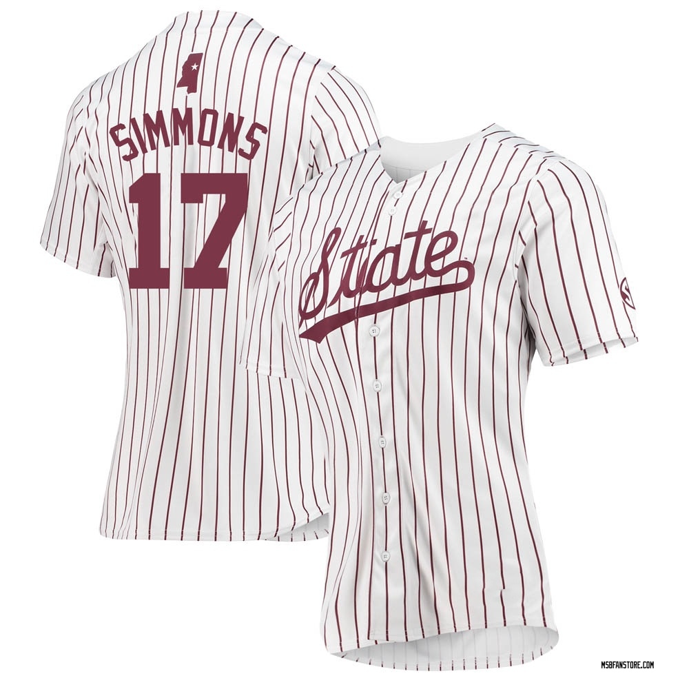Women's Stone Simmons Mississippi State Bulldogs Replica Baseball Jersey - White