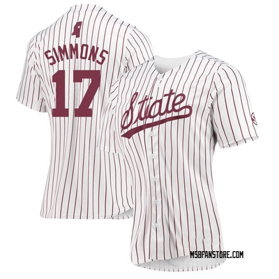 Women's Stone Simmons Mississippi State Bulldogs Replica Baseball Jersey - White