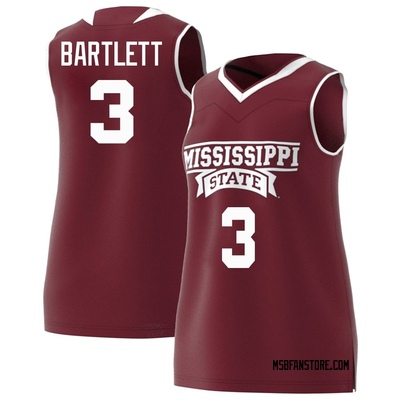 Women's Tee Bartlett Mississippi State Bulldogs Replica Maroon Basketball Jersey