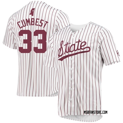 Youth Brad Cumbest Mississippi State Bulldogs Replica Baseball Jersey - White