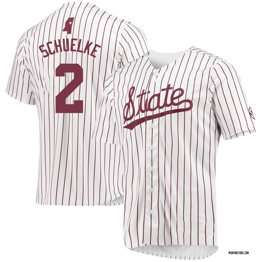 Youth Cam Schuelke Mississippi State Bulldogs Replica Baseball Jersey - White