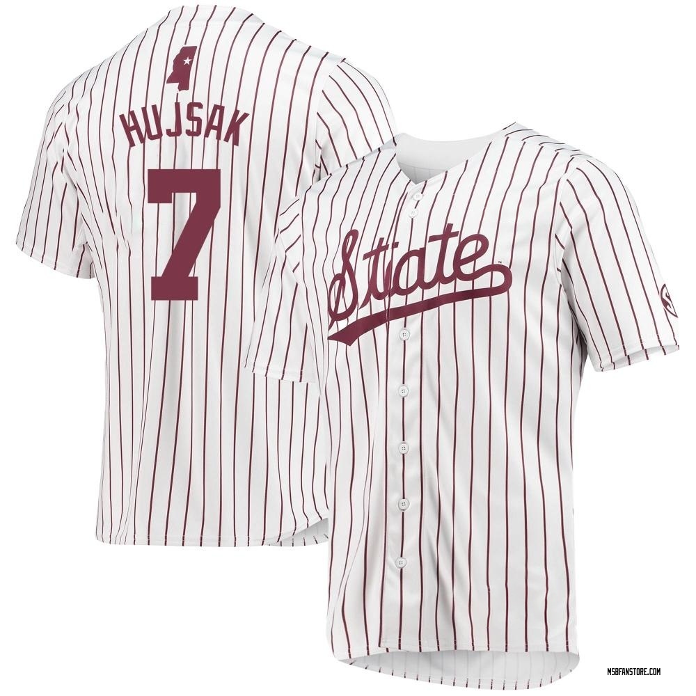 Youth Connor Hujsak Mississippi State Bulldogs Replica Baseball Jersey - White