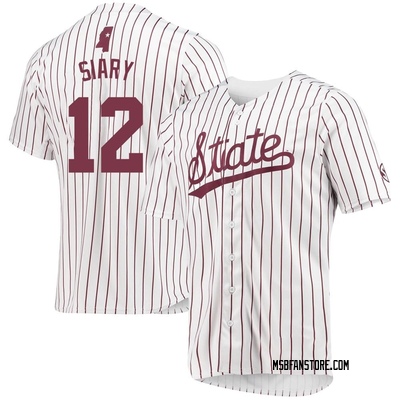 Youth Evan Siary Mississippi State Bulldogs Replica Baseball Jersey - White