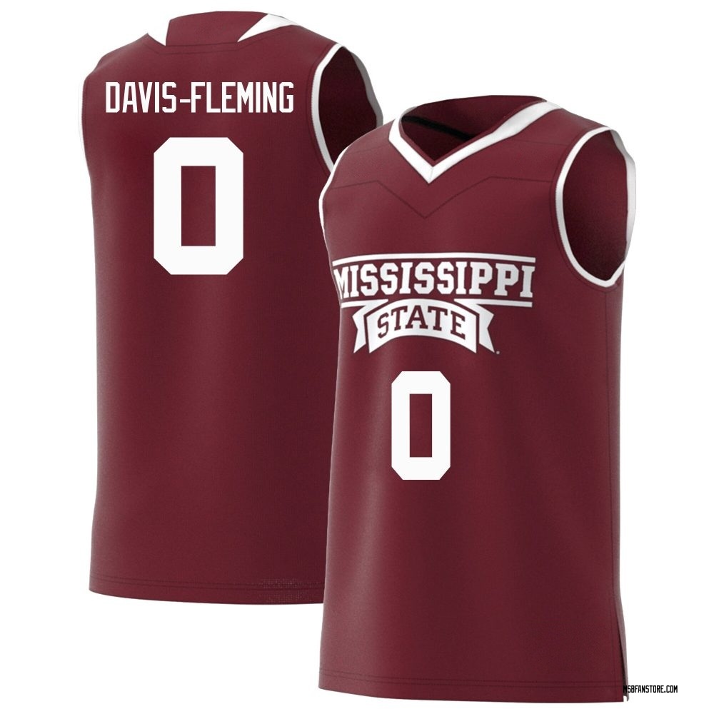 Youth Jamarion Davis-Fleming Mississippi State Bulldogs Replica Maroon Basketball Jersey