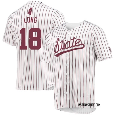 Youth Johnny Long Mississippi State Bulldogs Replica Baseball Jersey - White