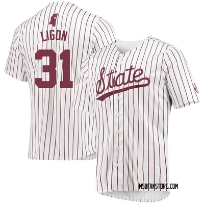 Youth Karson Ligon Mississippi State Bulldogs Replica Baseball Jersey - White