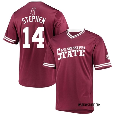 Youth Khal Stephen Mississippi State Bulldogs Replica Maroon V-Neck Baseball Jersey