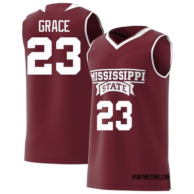 Youth King Grace Mississippi State Bulldogs Replica Maroon Basketball Jersey