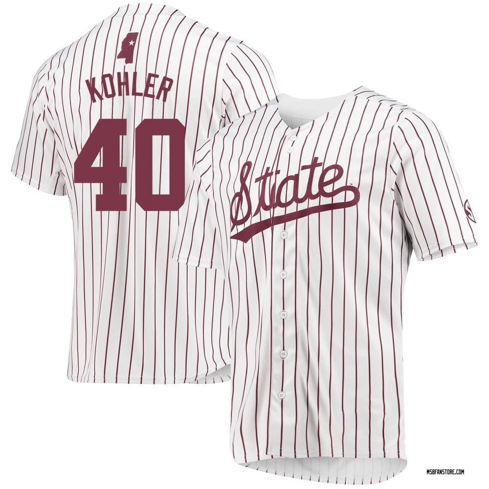 Youth Logan Kohler Mississippi State Bulldogs Replica Baseball Jersey - White
