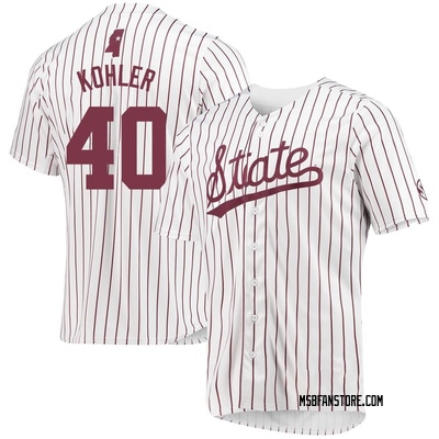 Youth Logan Kohler Mississippi State Bulldogs Replica Baseball Jersey - White