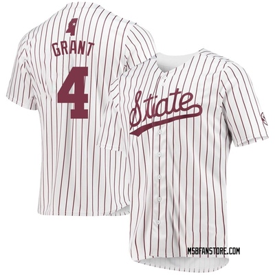 Youth Mikhai Grant Mississippi State Bulldogs Replica Baseball Jersey - White