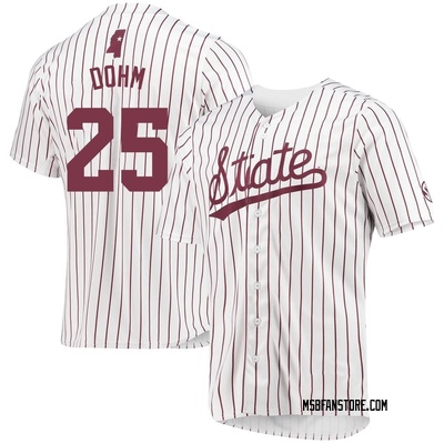 Youth Nate Dohm Mississippi State Bulldogs Replica Baseball Jersey - White